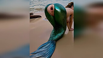 Un Extraño Penetra Vigorosamente A Una Sirena En La Playa, Provocando Que Su Delicado Ano Se Abra Después De Un Intenso Sexo Anal Al Aire Libre - Porno Generado Por Ia